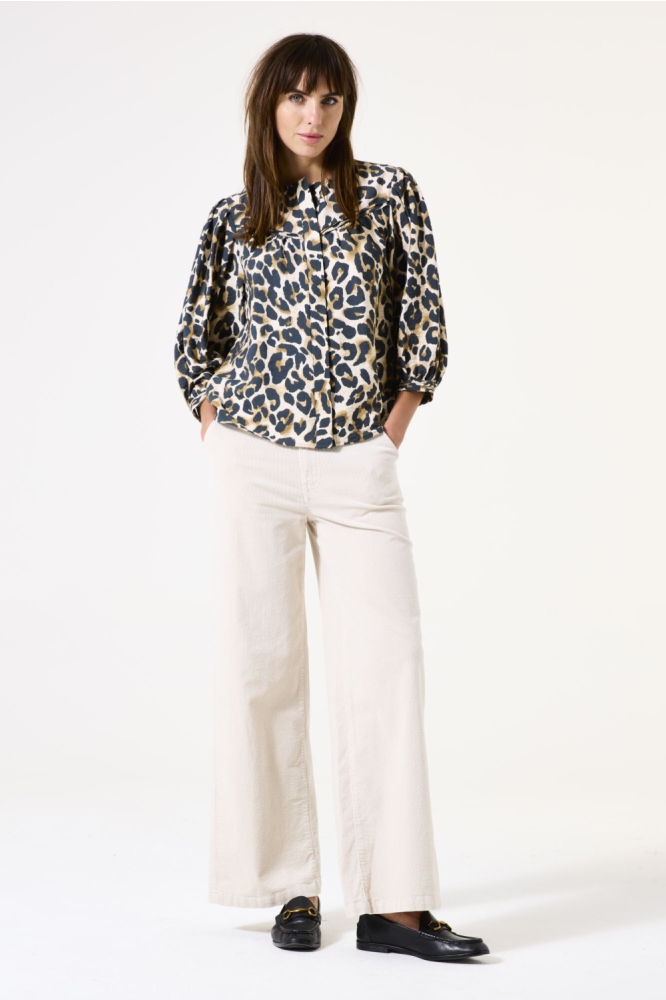 BLOUSE MET PRINT H50030 912 ALMOND